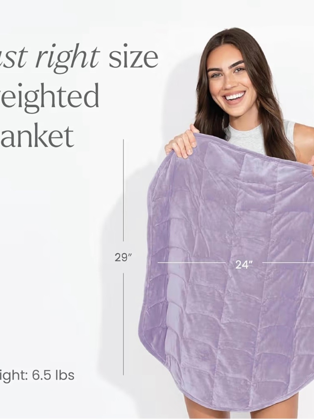 nodpod Wisteria Body 6.5lb Patented Compact Weighted Blanket - Picture 2 of 6